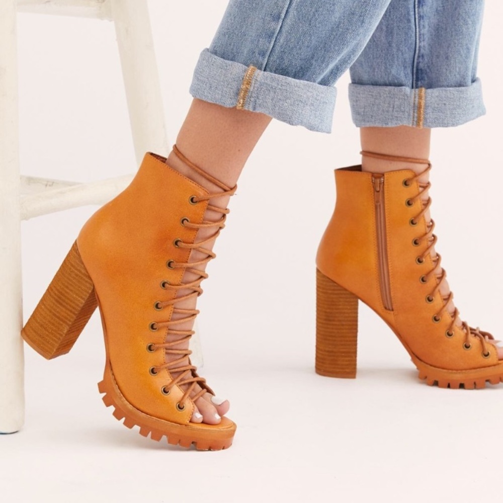 Free People Jeffrey Campbell lace up booties